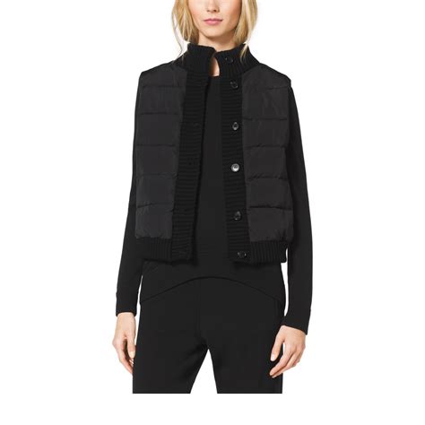 michael kors black suit vest|michael kors puffer vest women's.